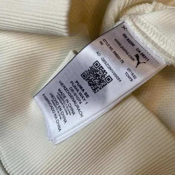 NWT PUMA x AMI Hoodie, Marshmallow, Size:XS - Picture 5 of 9
